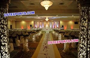 Pilier de mariage en cristal, bijoux de fête, support de marche, de Mandap, avec porte d'entrée - Product Image 4