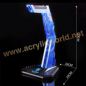 Trung Quốc Nhà Máy U Hình Đẹp Rõ Ràng Acrylic Headphone Đứng, Acrylic Headphone Hiển Thị Nhà Sản Xuất - Product Image 3