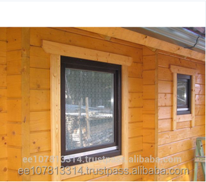 Log Cabin ชุดบ้านไม้สไตล์วันหยุด,ชุด Prefab "ประตูหน้าต่างไม้กระจกประหยัดพลังงานสีเขียวเคลือบสองชั้นต้นทุนต่ำ Co2เป็นกลาง - Product Image 3