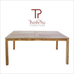 Table d'extérieur en bois rustique, design rectangulaire durable pour mobilier de patio - Product Image 3