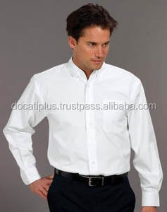 Camisas de Oficina Blancas Personalizadas OEM para Hombre - Product Image 4