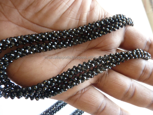 Style classique naturel noir spinelle facettes perles en vrac brin collier pour les fêtes de mariage fiançailles grand cadeau à la mode - Product Image 2