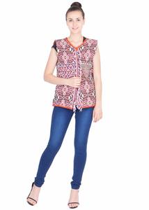 Tribal Art Inspired Ethnic Banjara Indian Traditional Hand <b>Embroidered</b> <b>Womens</b> Jacket Vest Reflecting Cultural Identity - Product Image 2
