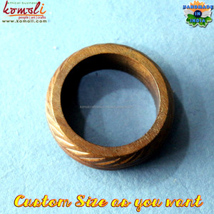 Brazalete de Madera Tallada Ancha, Joyería de Madera Sin Terminar y Terminada - Product Image 6