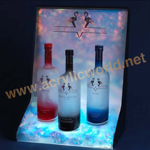 Clear High Quality Eco-friendly Acrylic Wine Bottle Holder with Customized Color Wine Display Counter - Product Image 2