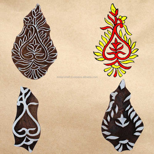 Handmade Floral <b>Wooden</b> Printing <b>Block</b> on Indianshelf WB-1153 - Product Image 1