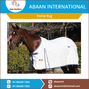 Couverture de cheval en coton à carreaux losanges avec couvre-cou matelassé respirant, combo écurie et été - Product Image 4