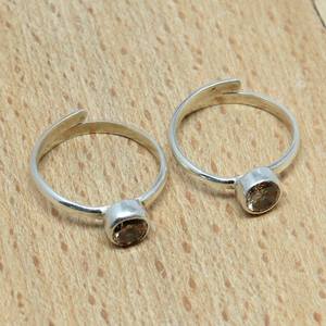 Belleza de verano Anillos de punta de Plata de Ley 925 con gemas, joyería de plata 925, color marrón, CZ, venta al por mayor - Product Image 1