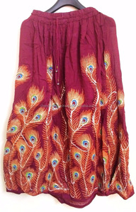 Indische traditionelle Boho Zigeuner Hippie Sommer röcke Rayon Boho Hippie Casual Pailletten Arbeit lange bestickte Röcke <span class=keywords><strong>Wrap</strong></span> Großhandel