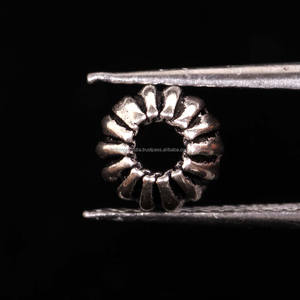 100% แท้925แข็งวัสดุเงินสเตอร์ลิงดีไซน์ฟักทองขนาด6.50*7มม. ทรงกลมขนาด0.54กรัมลูกปัดหลวมราคาโรงงาน - Product Image 1