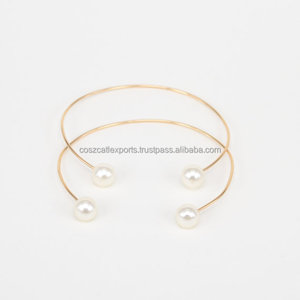 สร้อยข้อมือแฟชั่นโรเดียมและชุบทองเงินสเตอร์ลิงประดับมุกของขวัญสำหรับเจ้าสาว - Product Image 1