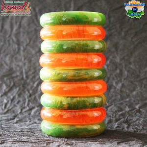 ชุดต่างหูกำไลมือ Crafted Fakelite Bakelite เครื่องประดับแกะสลักกำไลข้อมือ - Product Image 6