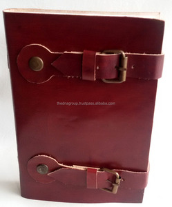 Journal en cuir véritable de taille B5 fait à la main avec des pages en coton-ceinture et boucle fermeture papier écriture journalisation meilleurs cadeaux de bureau - Product Image 4