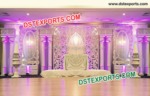 Grande scène de mariage asiatique moderne, décoration de scène de mariage, pour mariée - Product Image 4