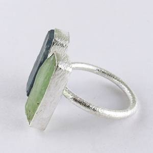 Kyanite prehnite 925แหวนเงินสเตอร์ลิงเครื่องประดับเงินแบบหยาบเครื่องประดับเงิน - Product Image 4