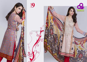 Trajes de césped de algodón cosidos con estampado digital pakistaní para adultos y niñas para bodas, incluidas las fiestas Dupatta Salwar Kameez Made - Product Image 4