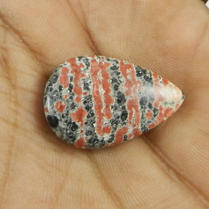 18*27mm mejor calidad fuegos artificiales obsidiana 2,98 GMS pera cabujón, piedra preciosa IG0379 - Product Image 3