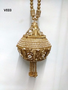 VE33A Vivid Sac à main ornementé de pochette de soirée en métal doré antique pour femmes pour événements spéciaux-mariage 1-1.9L Capacité faite - Product Image 5