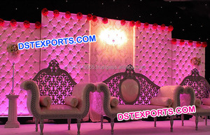Panel de cuero de boda blanco, decoración de escenario, paneles de cuero blanco con mechones de cristal, paneles de fondo con mechones de cuero independientes - Product Image 3