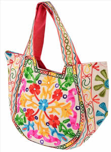 Bolso de mano de estilo indio Kutch, nuevo bolso de mano Tribal bordado étnico grande, cierre de cremallera, forro de tela, monedero Hmong, venta al por mayor - Product Image 2