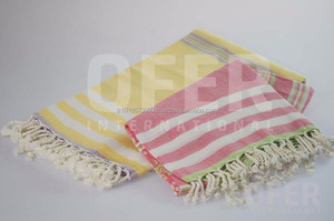 Turkish Peshtemal Beach <b>Towel</b>, Gecko Model Rainbow Collection Made in Turkey - Product Image 6