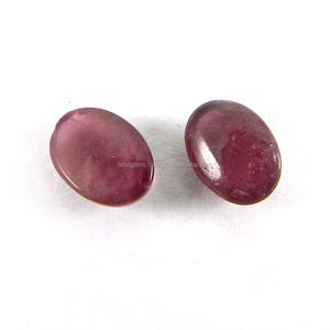 Gema de turmalina Rosa Natural, 5x7mm, cabujón ovalado, Gema suelta de 2,4 Cts - Product Image 2