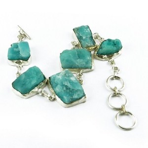 Pulsera de Amazonita con Aspecto Marino Fresco, Plata de Ley 925, Joyas Shri Ashapura, Estilo Clásico Cristiano, Novedades para Bodas y Fiestas - Product Image 1