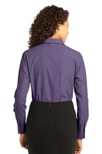 Port ority Ladies Crosshatch Easy Care Shirt - 60/40 algodón/poli, dardos delanteros y traseros y viene con su logotipo - Product Image 3