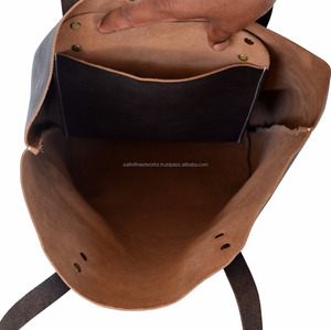 Nuevo hecho a mano estilo Vintage mujer cuero genuino Color negro puro llevar en el hombro bolso de compras bolso de hombro cómodo - Product Image 6