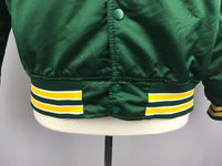 Chaqueta Bomber Varsity Unisex de Satén, Talla Grande, Cortavientos, para Invierno