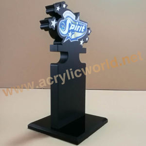 Trofeo de fabricante acrílico con logotipo personalizado al por mayor de calidad barata bloque de trofeo - Product Image 2