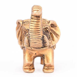 Escultura de elefante de latón y bronce para decoración del hogar, estatua decorativa hecha a mano de la India, artículos de regalo, SBG-281 de 6x3 cm - Product Image 2