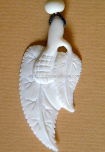 Specialista Tribale Osso Intaglio in Fatti A Mano Ciondolo Gioielli Diretta Artista - Product Image 2