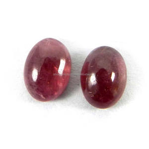 Gema de turmalina Rosa Natural, 5x7mm, cabujón ovalado, Gema suelta de 2,4 Cts - Product Image 1