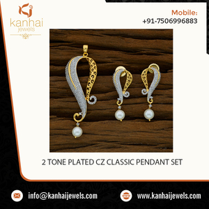 Superbe et exclusive collection de pendentifs en CZ au design impeccable 52732 bijoux artificiels en Inde - Product Image 2