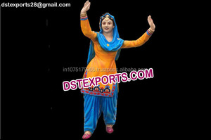 รูปปั้นเส้นใย punjabi mutiyar ไฟเบอร์รูปปั้นวัฒนธรรม punjabi รูปปั้นคู่เต้นรำไฟเบอร์ตกแต่งงานแต่งงานของตกแต่งทางเข้า - Product Image 5