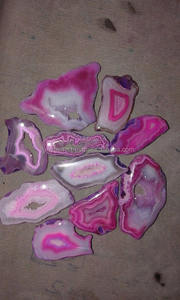 หินโมราแผ่นธรรมชาติดรูซี่สีชมพูทำด้วยมือสำหรับทำเครื่องประดับอัญมณีแบบหลวม - Product Image 2