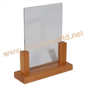 new style wooden menu holder with chalkboard/ chalkboard/tabletop menu holder menu sign rack