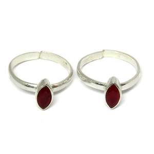 Bagues d'orteils en argent Sterling 925, pierre d'onyx rouge la plus incroyable, bijoux de mode en argent, bagues d'orteils en pierres précieuses faites à la main - Product Image 3