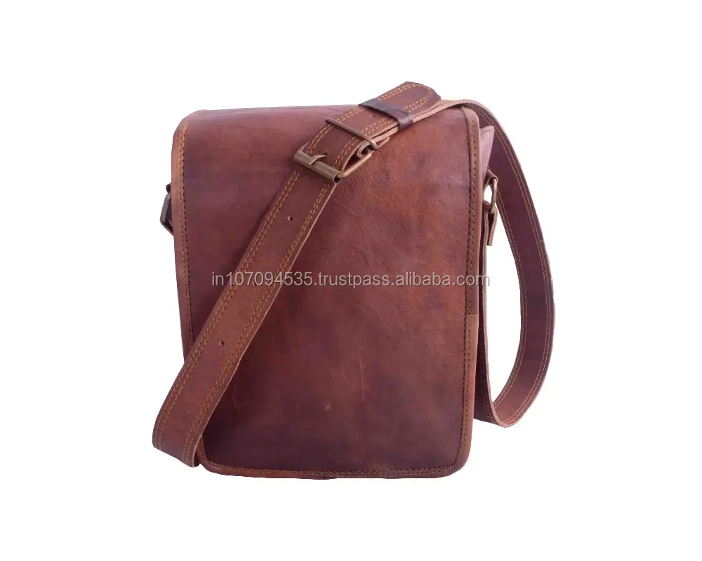 Stylish New Leather Handbag Laptop Messenger Bag Carry Books Bag Shoulder Crossbody Leather Unisex Bag