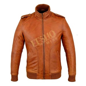 Chaqueta de moda multicolor de cuero genuino para hombre, ropa de abrigo cómoda con estilo acanalado, alta calidad, hecha en Pakistán - Product Image 1