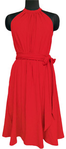 Vestidos de maternidad violetas Cómodos hasta la rodilla Semi-Formal Ropa de playa diaria Tela tejida Tela ecológica y teñida lisa - Product Image 2