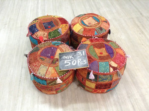 Puf redondo Puf Boho bohemio otomano bordado Mandala piso redondo meditación almohada cojín asiento - Product Image 5