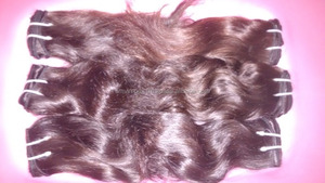 100% Extensión de cabello crudo indio sin procesar Sin proceso de vapor y ácido Tejido de cabello de la India. Extensión de cabello más vendida - Product Image 6