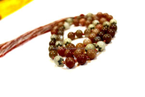 Collar Mala con Cuentas de Piedra Lunar Multicolor Unisex, Estilo Religioso, Bohemio, Grado AA, Certificado por Terceros, Superventas - Product Image 3