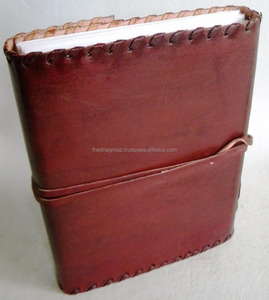 ไดอารี่ปกหนังแบบตะเข็บด้านข้างปิดแบบวินเทจงานแฮนด์เมด - Product Image 2