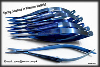 Ciseaux à ressort micro professionnels Titan, en acier inoxydable de qualité chirurgicale, légers, avec pince personnalisable, vente en gros