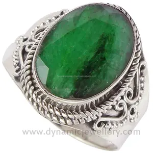 Emerald Wholesale Silver Ring