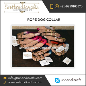 Ombre Rope and Leather <b>Dog</b> Collar <b>Leash</b> Available for Sale - Product Image 1