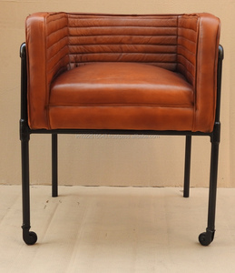 Estructura de tubo de Metal Industrial, sillón de cuero para sofá - Product Image 3